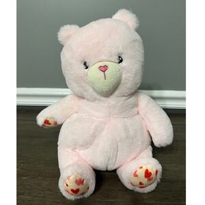 GiggleScape Pink Teddy Bear Plush Heart Paws Soft Cuddle Toy Kids Gift